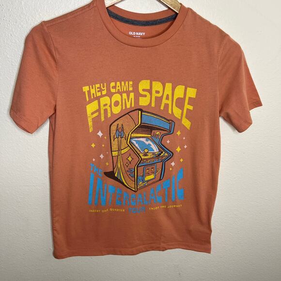 Old Navy Orange Theyb Came From Space Printed Tee XL - Picture 1 of 8